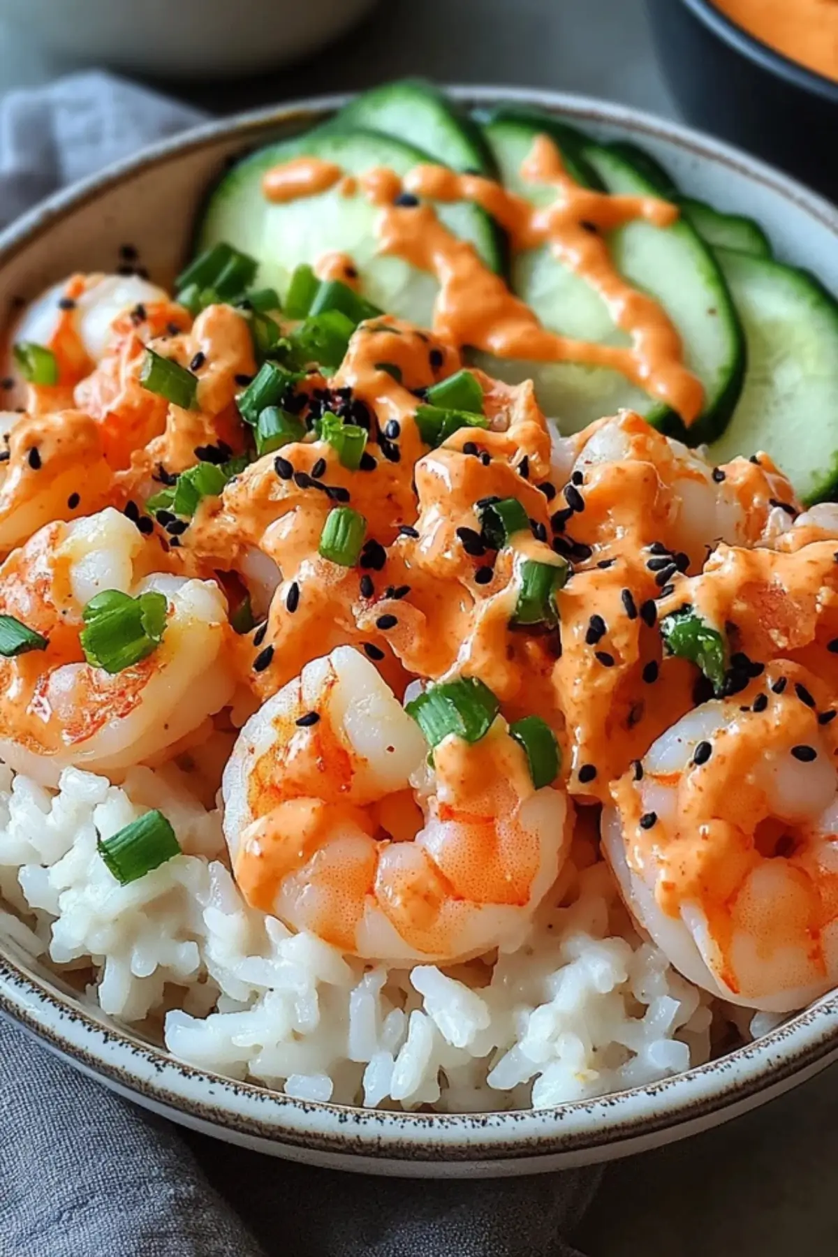Delicious Shrimp Rice Bowls with Spicy Mayo