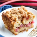 Double Crumb Rhubarb Coffee Cake