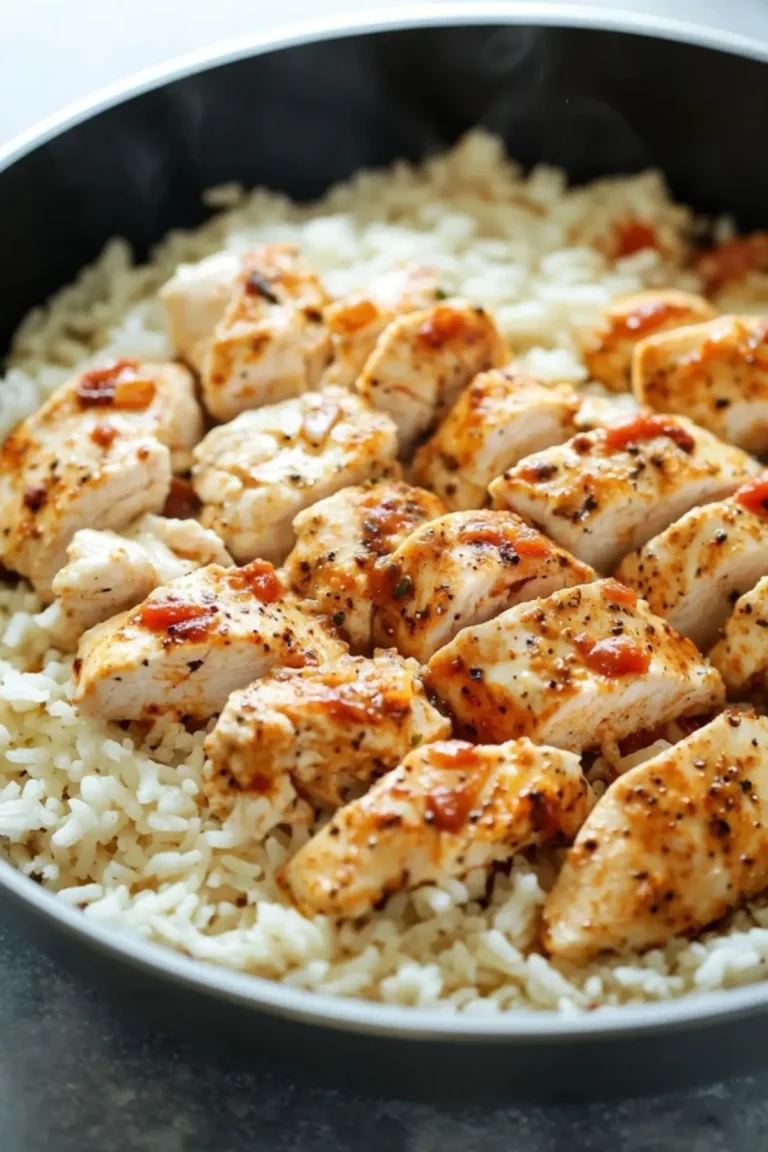 Easy One Pot Queso Chicken and Rice