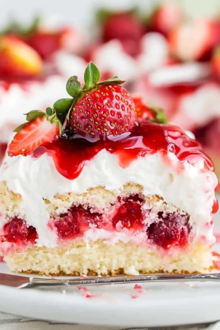 Easy Strawberry Shortcake Poke Cake