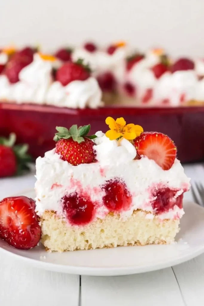 Easy Strawberry Shortcake Poke Cake