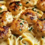 Garlic Butter Chicken Bites Creamy Parmesan Pasta