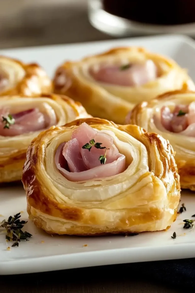 Ham and Cheese Puff Pastry Pinwheels
