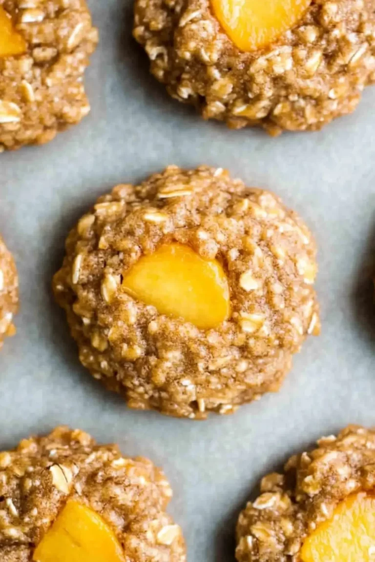 Healthy Peach Oatmeal Breakfast Cookies