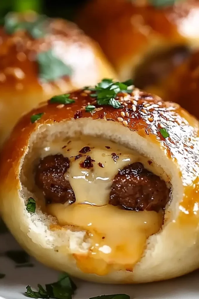 Irresistible Garlic Parmesan Cheeseburger Bombs
