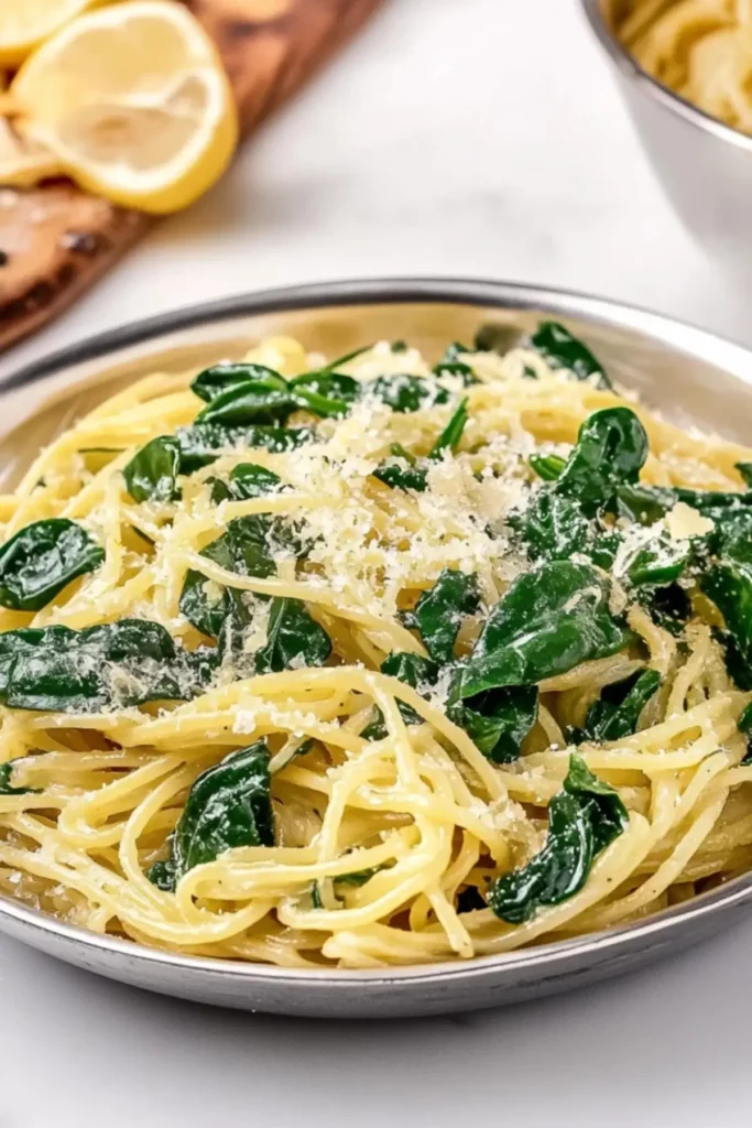 Lemon Spinach Pasta