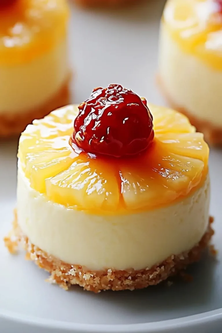 Mini Pineapple Upside Down Cheesecakes