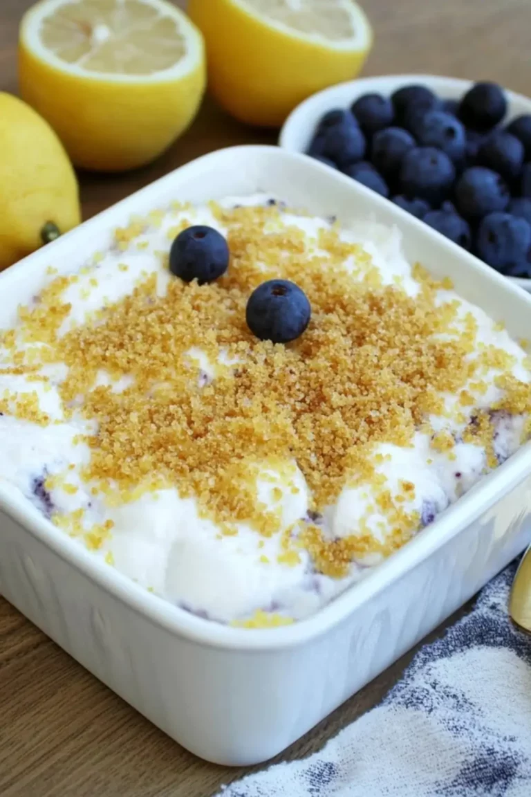 No Bake Lemon Blueberry Dessert
