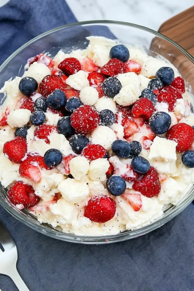 Red White and Blue Cheesecake Salad