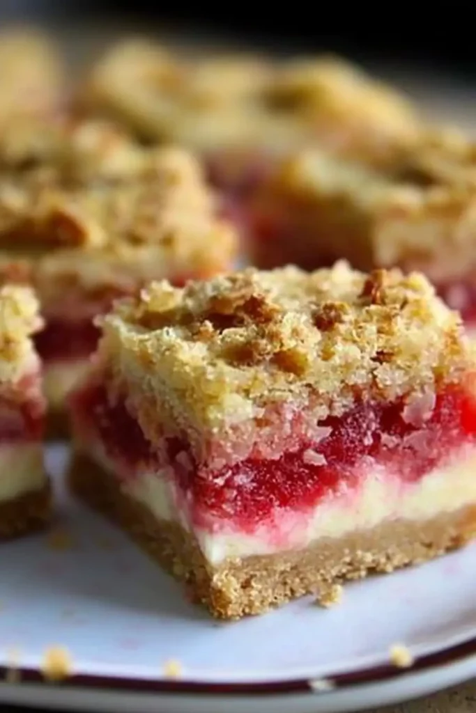 Rhubarb Cheesecake Squares