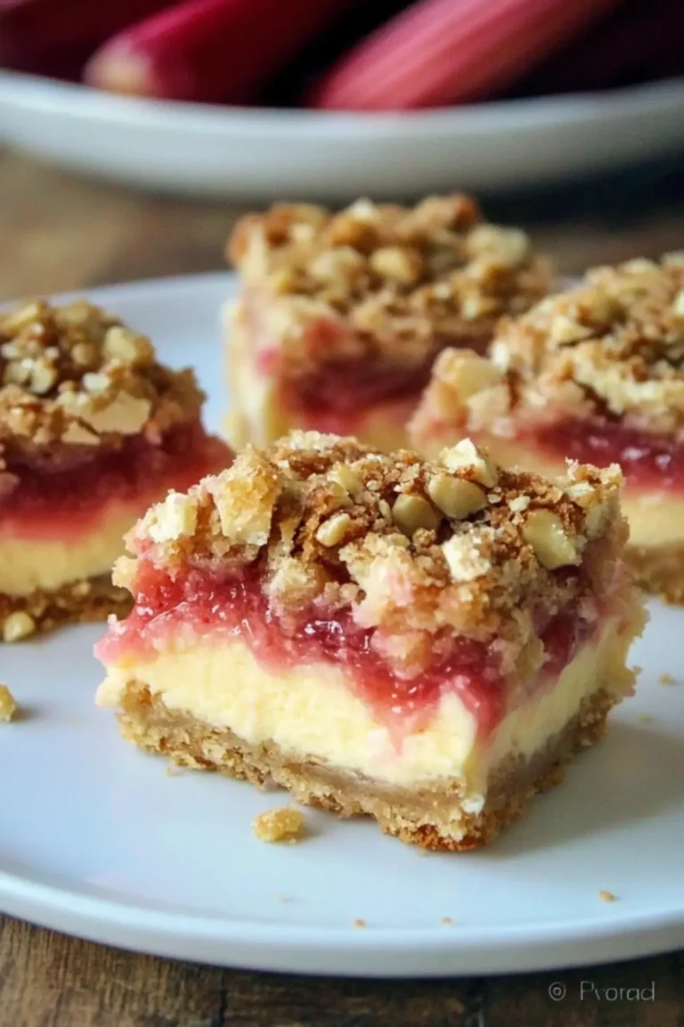 Rhubarb Cheesecake Squares