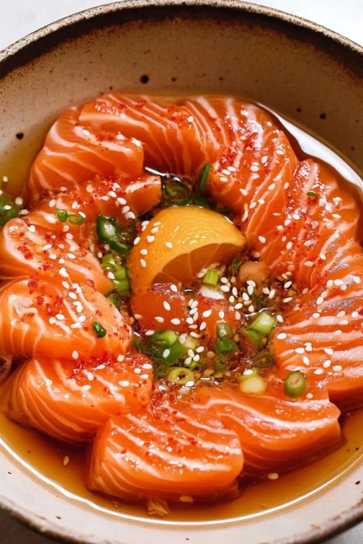 Salmon Crudo with Citrus Soy Dressing