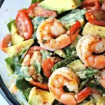 Shrimp Avocado and Spinach Salad