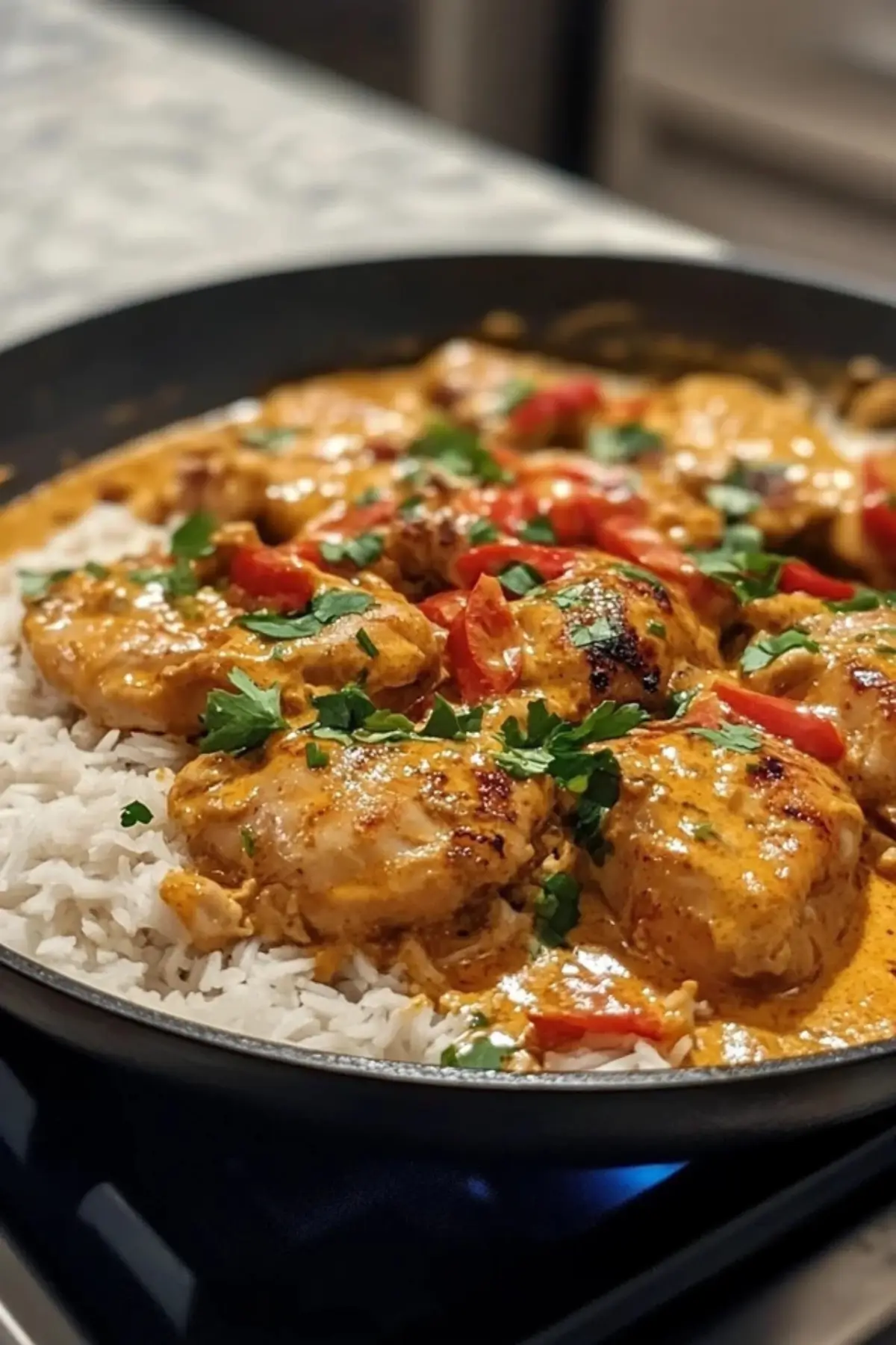 Skillet Bang Bang Chicken Thighs 