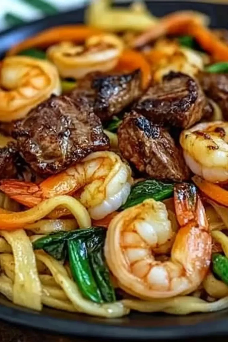 Steak And Shrimp Stir Fried Noodles