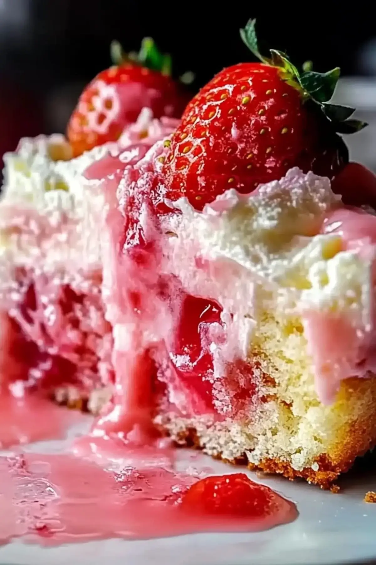 Strawberry Earthquake Cake