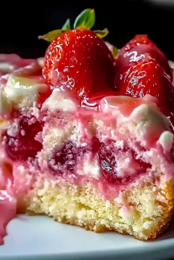 Strawberry Earthquake Cake