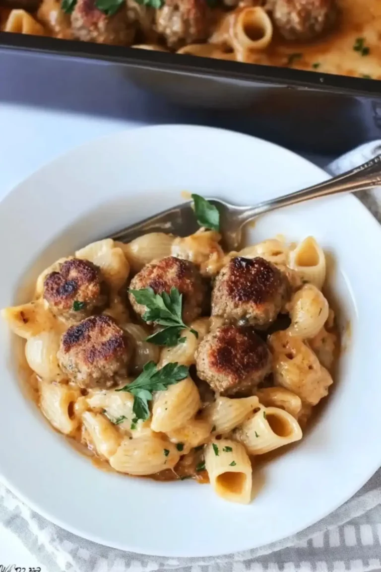 Swedish Meatball Pasta Bake