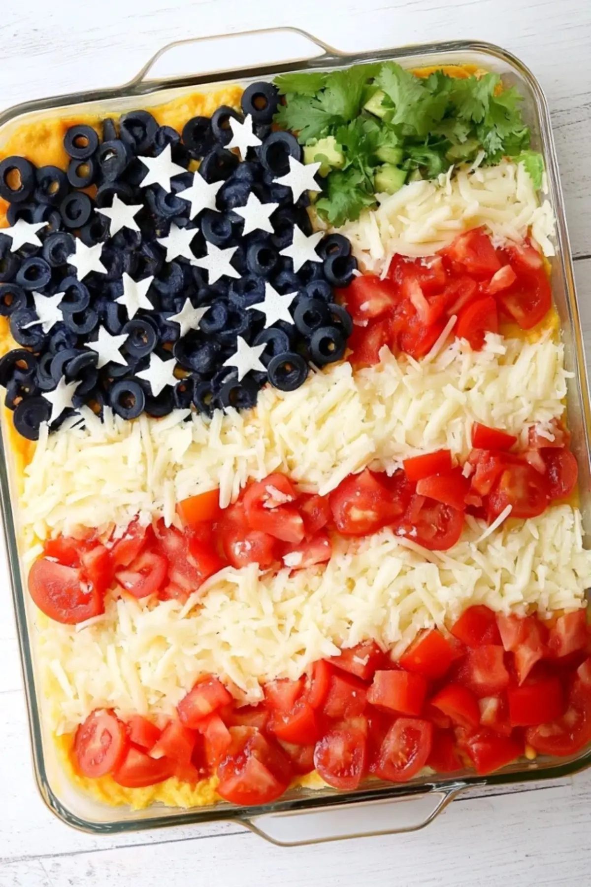 American Flag Layered Taco Dip