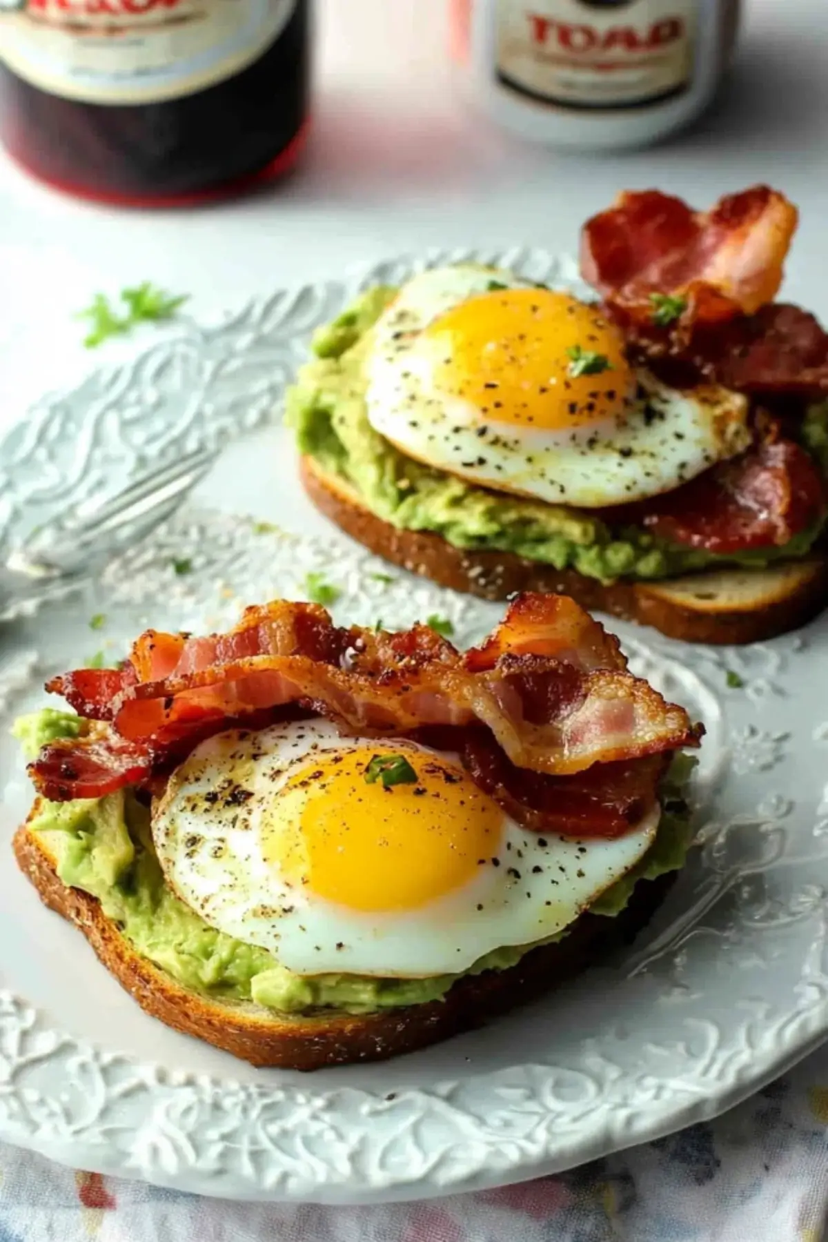 Avocado Toast with Bacon and Egg