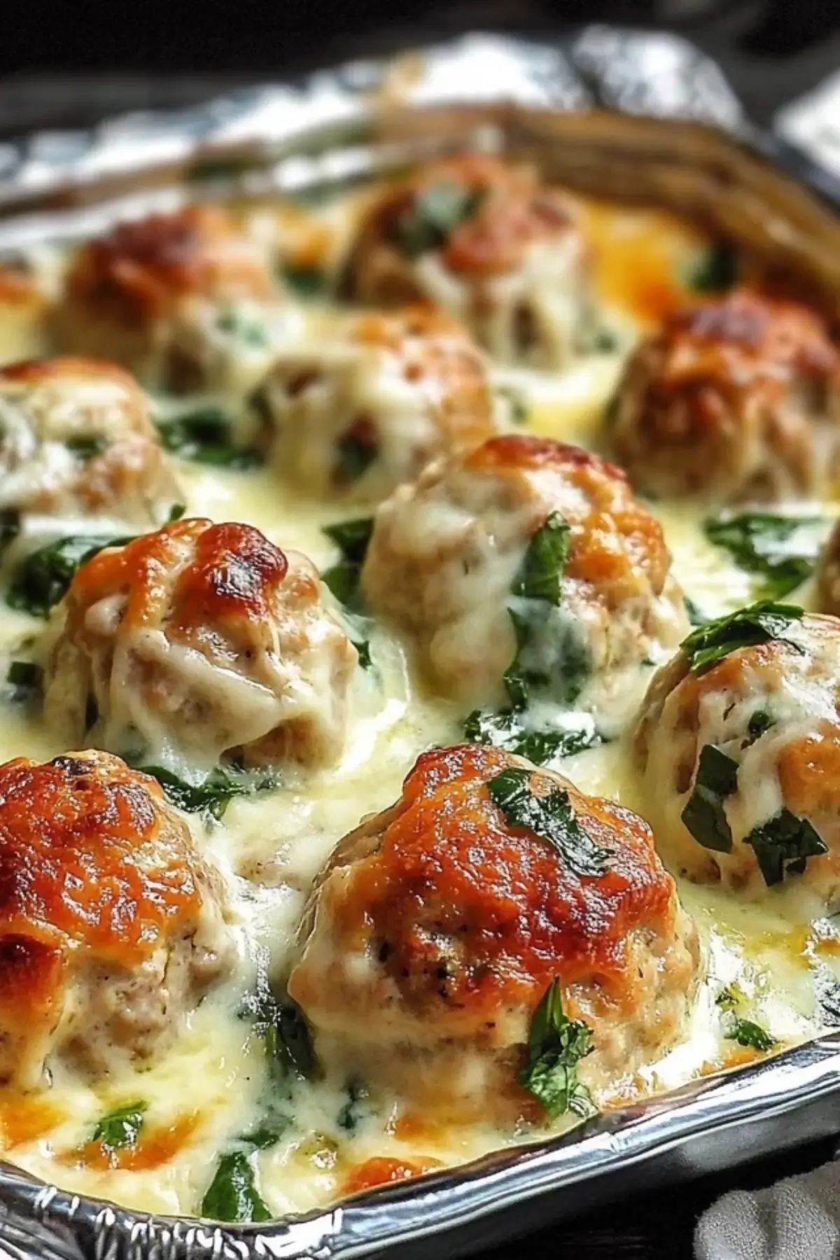 Baked Chicken Ricotta Meatballs