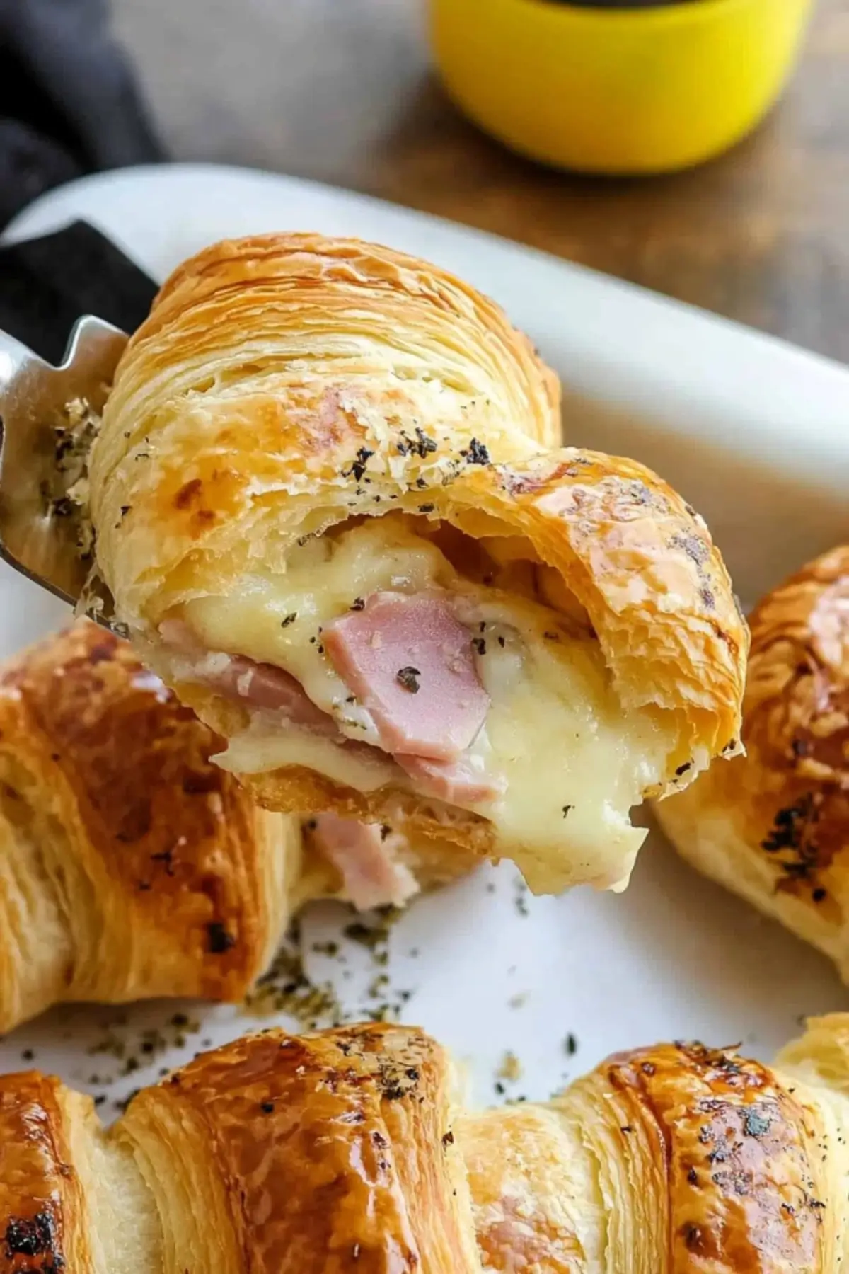 Baked Ham and Cheese Croissants