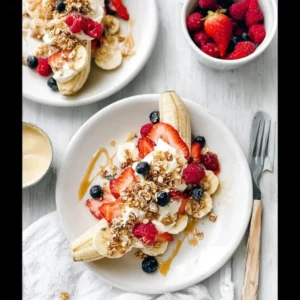 Breakfast Banana Split Recipe