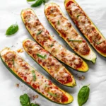 Cheesy Baked Zucchini with Marinara