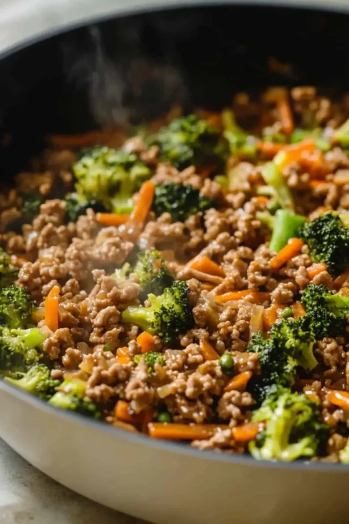 Ground Turkey Teriyaki Stir Fry
