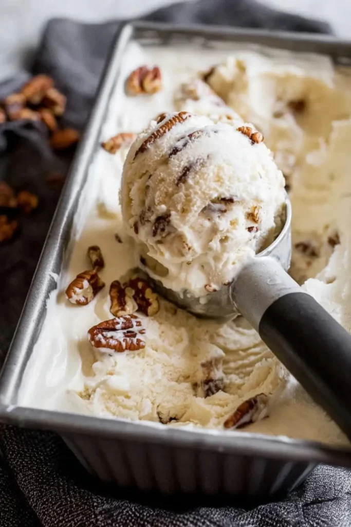 Homemade Butter Pecan Ice Cream