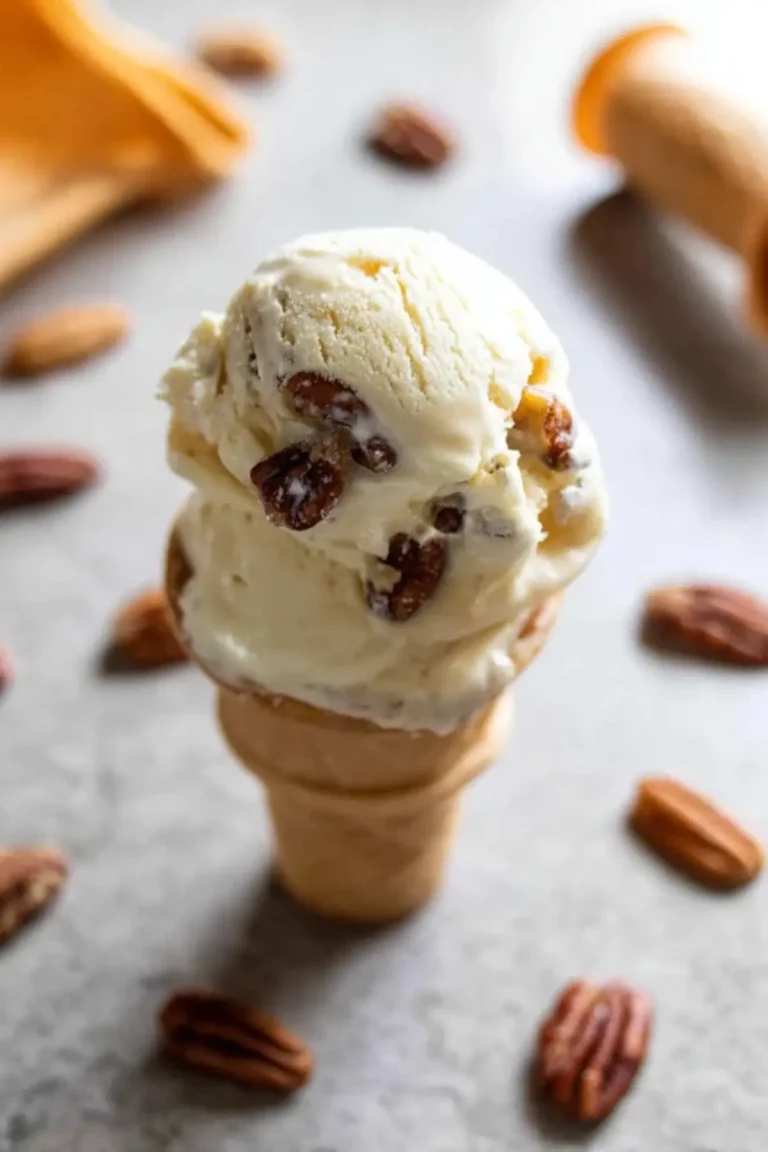 Homemade Butter Pecan Ice Cream