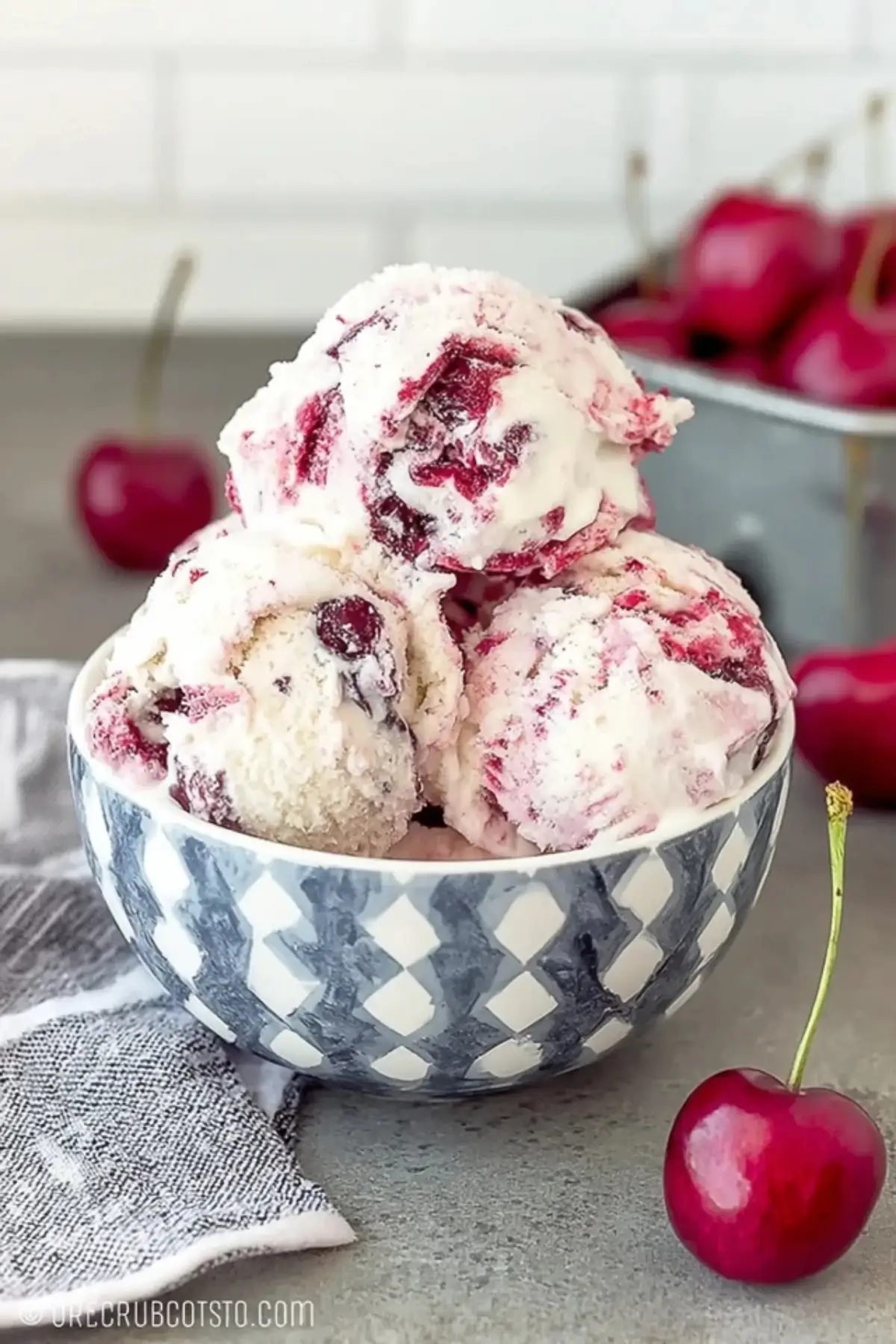 Homemade Cherry Vanilla Ice Cream Recipe