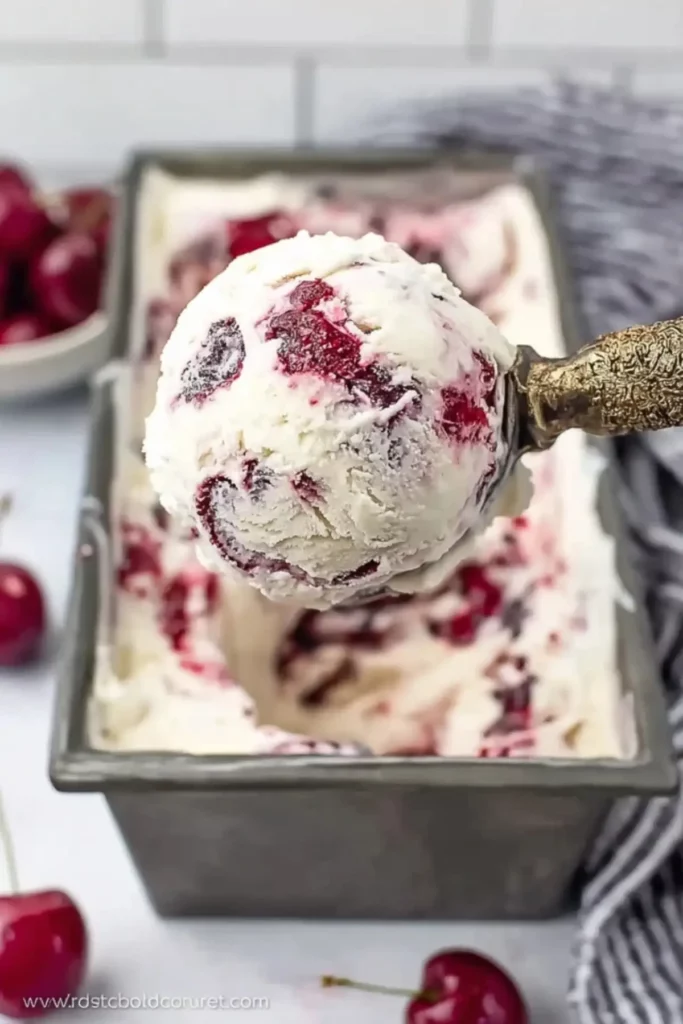 Homemade Cherry Vanilla Ice Cream Recipe