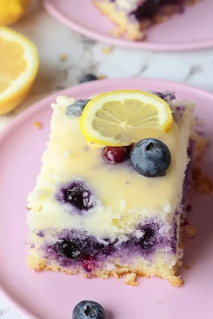 Lemon Blueberry Sheet Cake