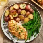 Parmesan Crusted Chicken Sheet Pan Dinner