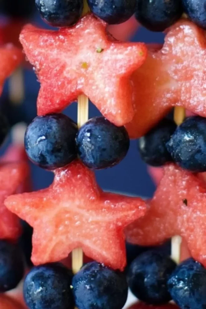Patriotic Fruit Kabob Skewers
