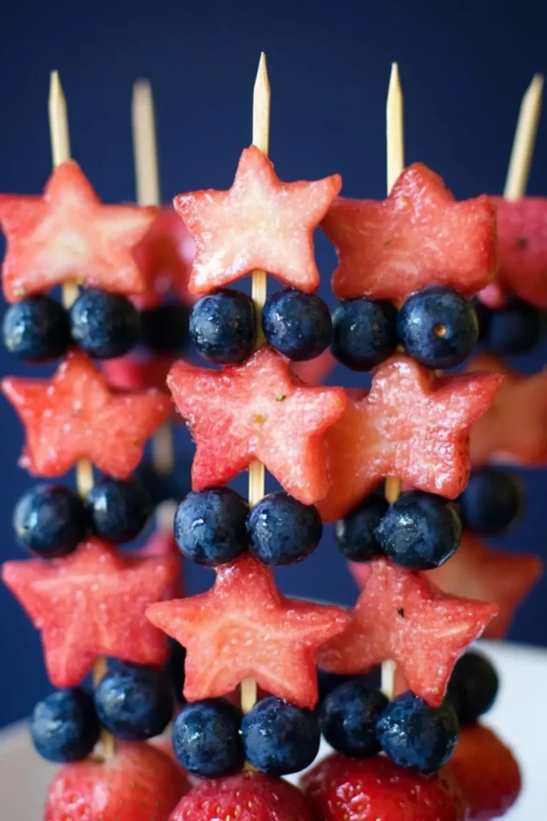 Patriotic Fruit Kabob Skewers