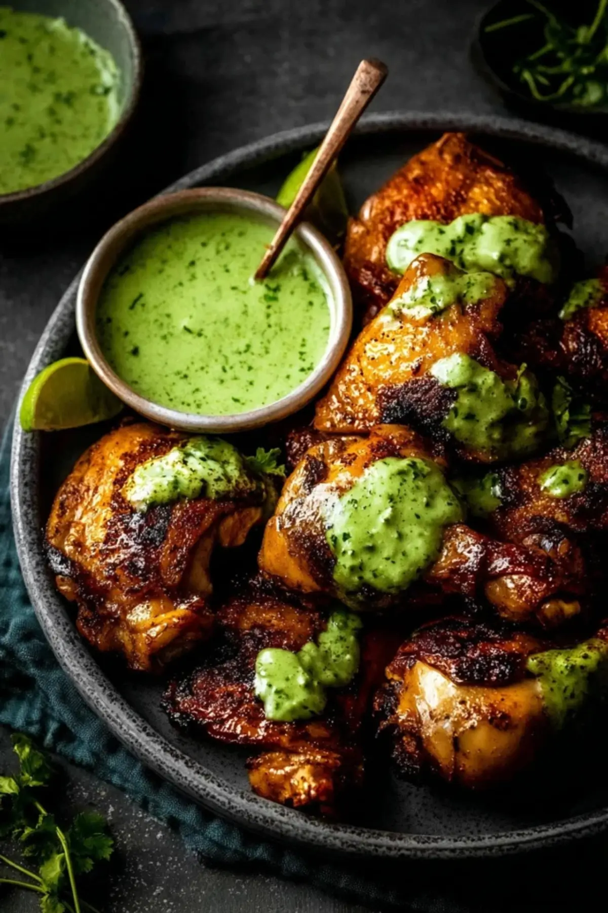Peruvian Chicken with Green Sauce