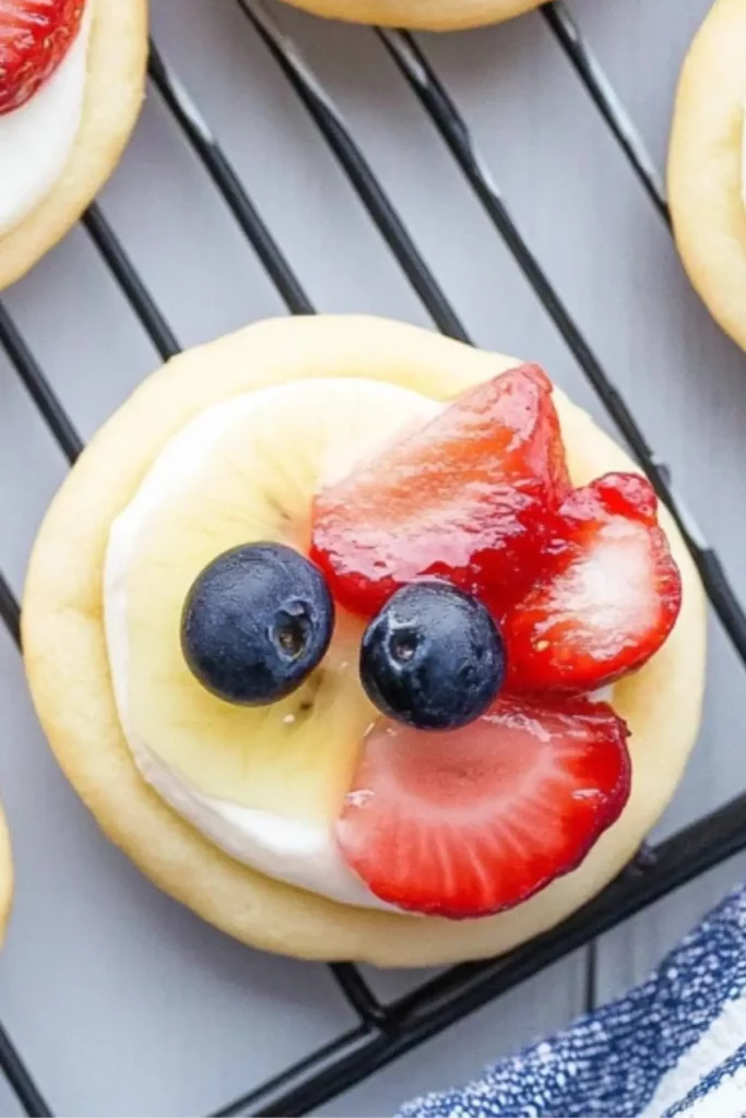 Red White and Blue Mini Fruit Pizzas