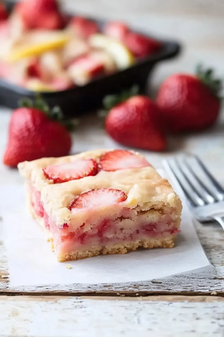 Strawberry Lemon Blondies