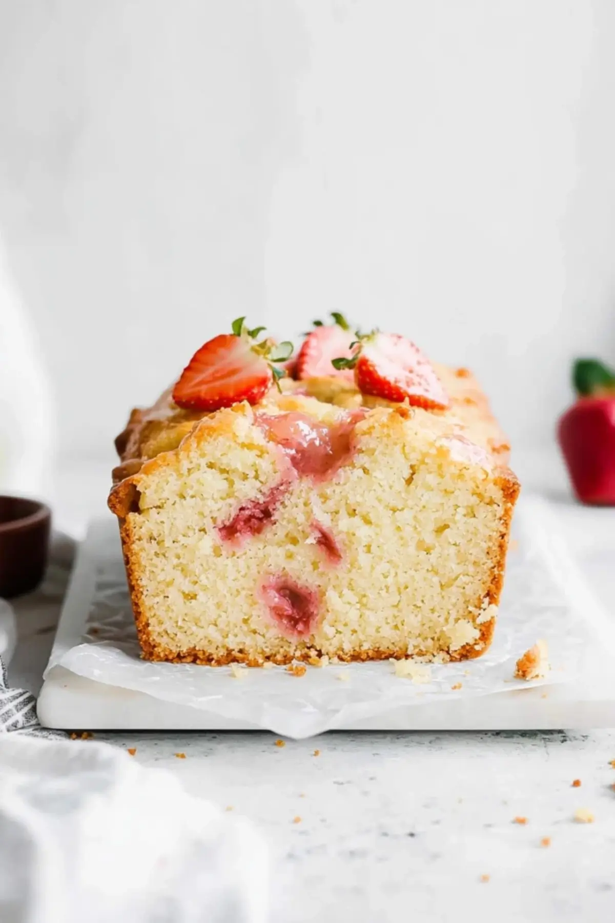 Strawberry Rhubarb Pound Cake