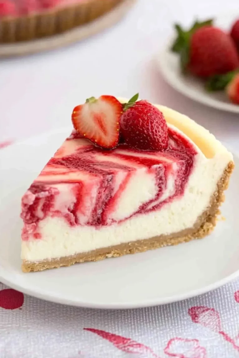 Strawberry Swirl Cheesecake