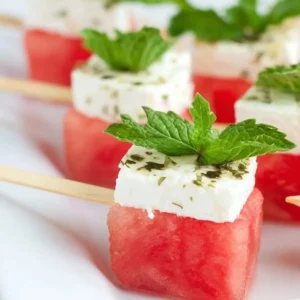 Watermelon Feta Skewers