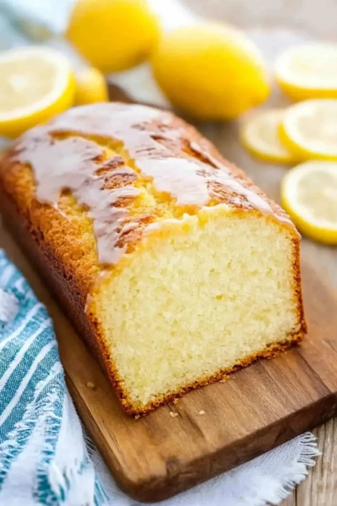 lemon bread with glaze