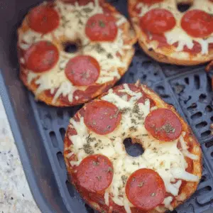 Air Fryer Bagel Pizzas