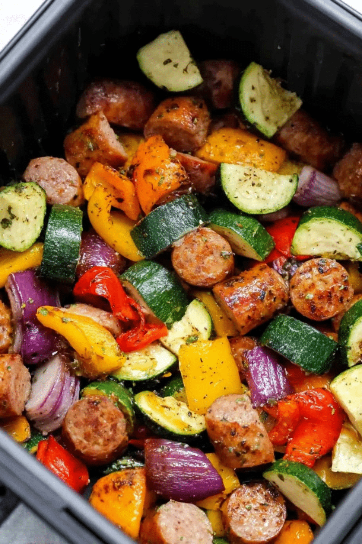 Air Fryer Chicken Sausage and Veggies