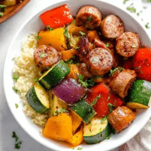 Air Fryer Chicken Sausage and Veggies
