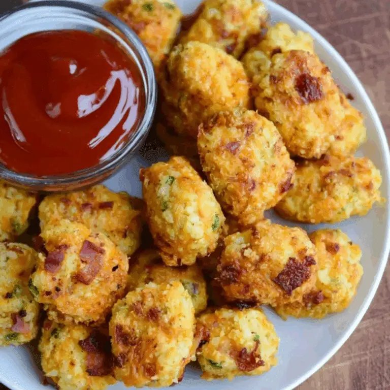 Bacon Cheddar Cauliflower Tots