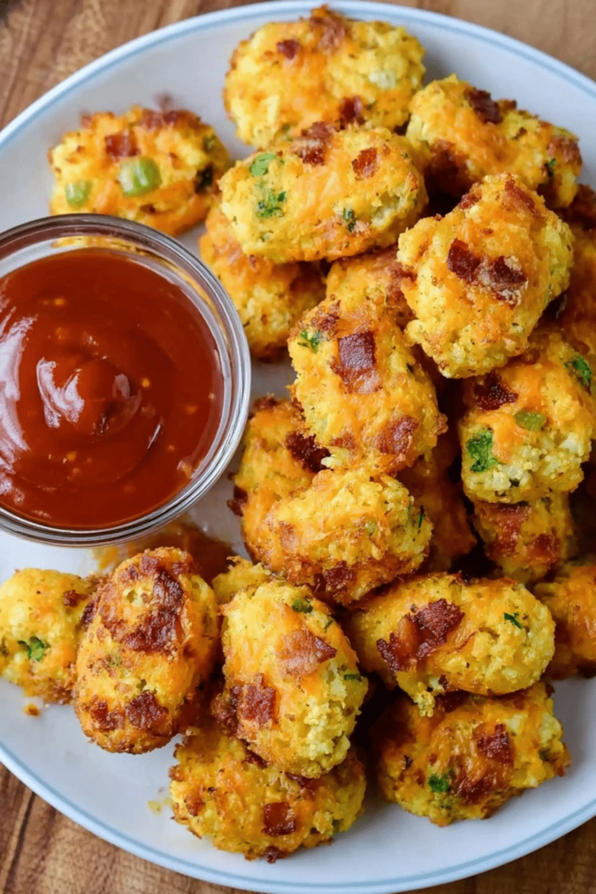 Bacon Cheddar Cauliflower Tots