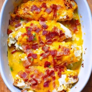 Bacon and Cream Cheese Cheddar Chicken